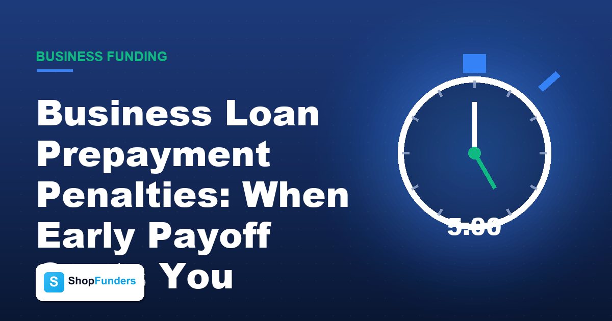 Business Loan Prepayment Penalties: When Early Payoff Costs You — ShopFunders business funding