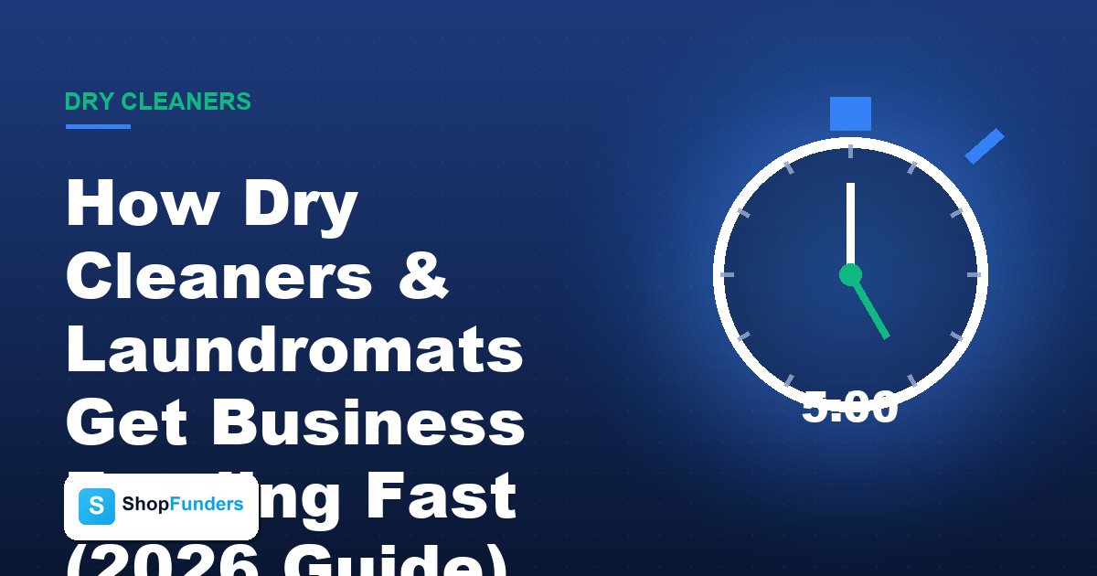 How Dry Cleaners & Laundromats Get Business Funding Fast (2026 Guide)