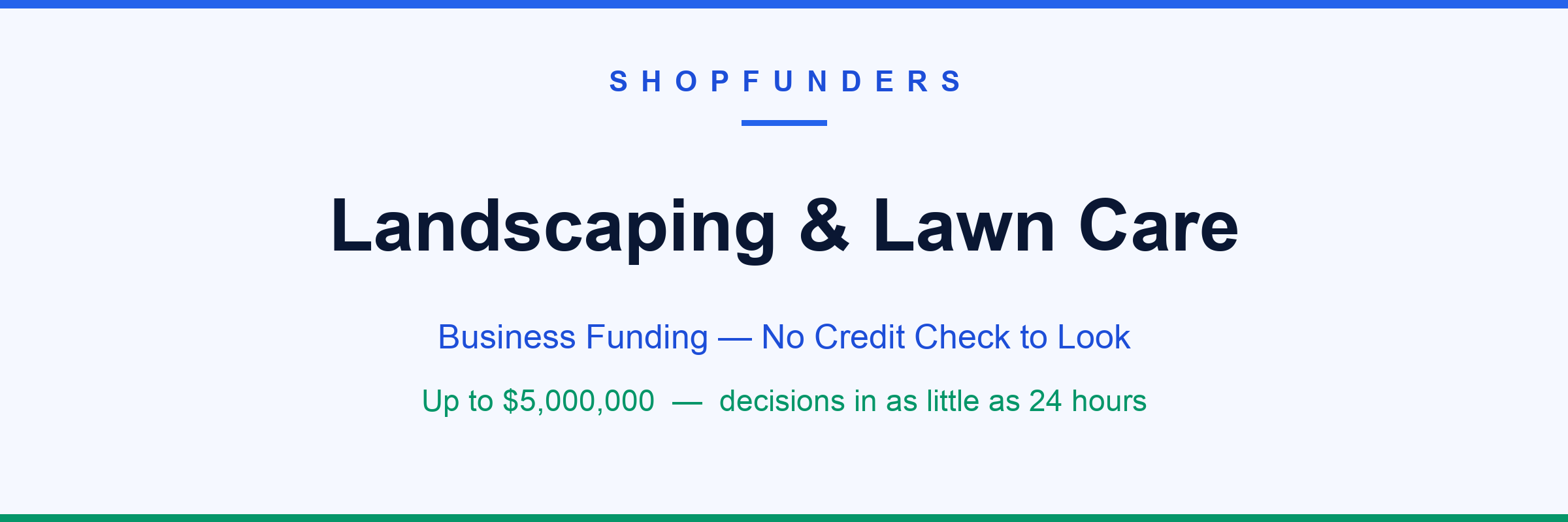 Landscaping & Lawn Care business funding from ShopFunders